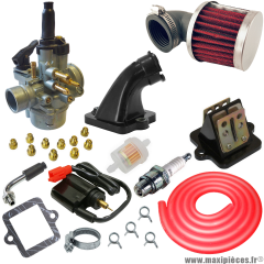Pack carburation racing PHVA 17,5 pour scooter Peugeot Ludix speedfight 3 streetzone vivacity 50cc * Prix spécial !