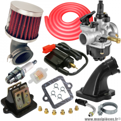 Pack carburation racing PHVA 17,5 pour scooter Peugeot Ludix speedfight 3 streetzone vivacity 50cc * Prix spécial !