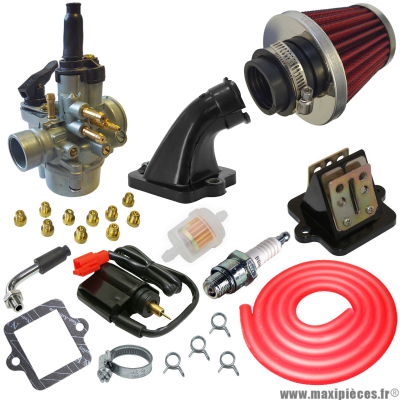 Pack carburation racing PHVA 17,5 pour scooter Peugeot Ludix speedfight 3 streetzone vivacity 50cc * Prix spécial !