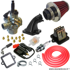 Pack carburation racing PHVA 17,5 pour scooter Peugeot Ludix speedfight 3 streetzone vivacity 50cc * Prix spécial !