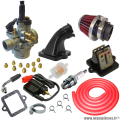 Pack carburation racing PHVA 17,5 pour scooter Peugeot Ludix speedfight 3 streetzone vivacity 50cc * Prix spécial !