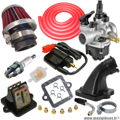 Pack carburation racing PHVA 17,5 pour scooter Peugeot Ludix speedfight 3 streetzone vivacity 50cc * Prix spécial !