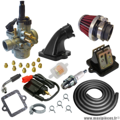 Pack carburation racing PHVA 17,5 pour scooter Peugeot Ludix speedfight 3 streetzone vivacity 50cc * Prix spécial !