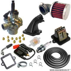 Pack carburation racing PHVA 17,5 pour scooter Peugeot Ludix speedfight 3 streetzone vivacity 50cc * Prix spécial !