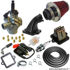 Pack carburation racing PHVA 17,5 pour scooter Peugeot Ludix speedfight 3 streetzone vivacity 50cc * Prix spécial !