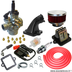 Pack carburation racing PHVA 17,5 pour scooter Peugeot Ludix speedfight 3 streetzone vivacity 50cc * Prix spécial !
