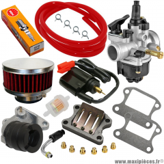 Pack carburation racing PHVA 17,5 pour scooter Peugeot buxy zenith trekker tkr vivacity speedfight elyseo elystar looxor squab x-fight * Prix spécial !