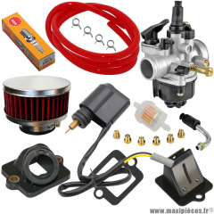 Pack carburation racing PHVA 17,5 pour scooter piaggio typhoon fly liberty nrg sfera vespa zip gilera ice storm tph stalker italjet derbi aprilia * Prix spécial !