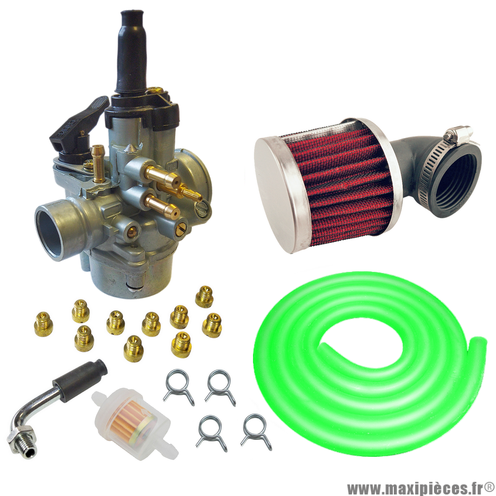 Pack carburation racing PHVA 17,5 pour moto 50 à boite scooter cyclomoteur et autres * Prix spécial !