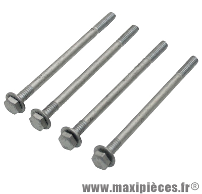 Jeu de 4 goujons écrous de cylindre pour scooter peugeot 50cc ludix jet force speedfight 1/2/3 vivacity kisbee trekker