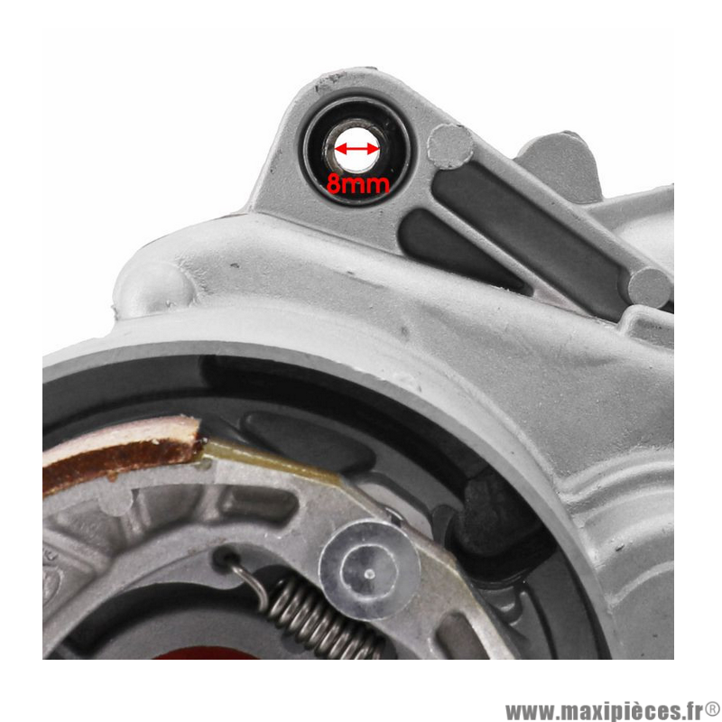 Moteur pour scooter 50cc chinois 4T gy6 139qmb roue en 10 pouces (longueur carter variation 400mm - axe de roue diamètre 16mm)