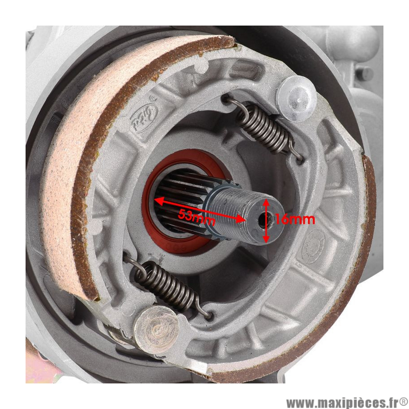 Moteur pour scooter 50cc chinois 4T gy6 139qmb roue en 10 pouces (longueur carter variation 400mm - axe de roue diamètre 16mm)