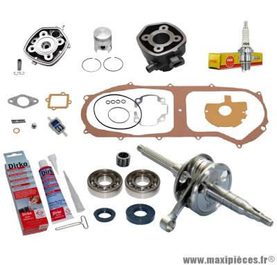 Pack kit moteur complet Polini pour mbk nitro, mach-g, aerox, jog, Aprilia rally...