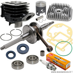 Pack kit moteur complet top performances black trophy : mbk booster spirit stunt rocket next generation yamaha bws spy ng slider ... (haut moteur fonte, vilo renforcé, roulement, joint...)