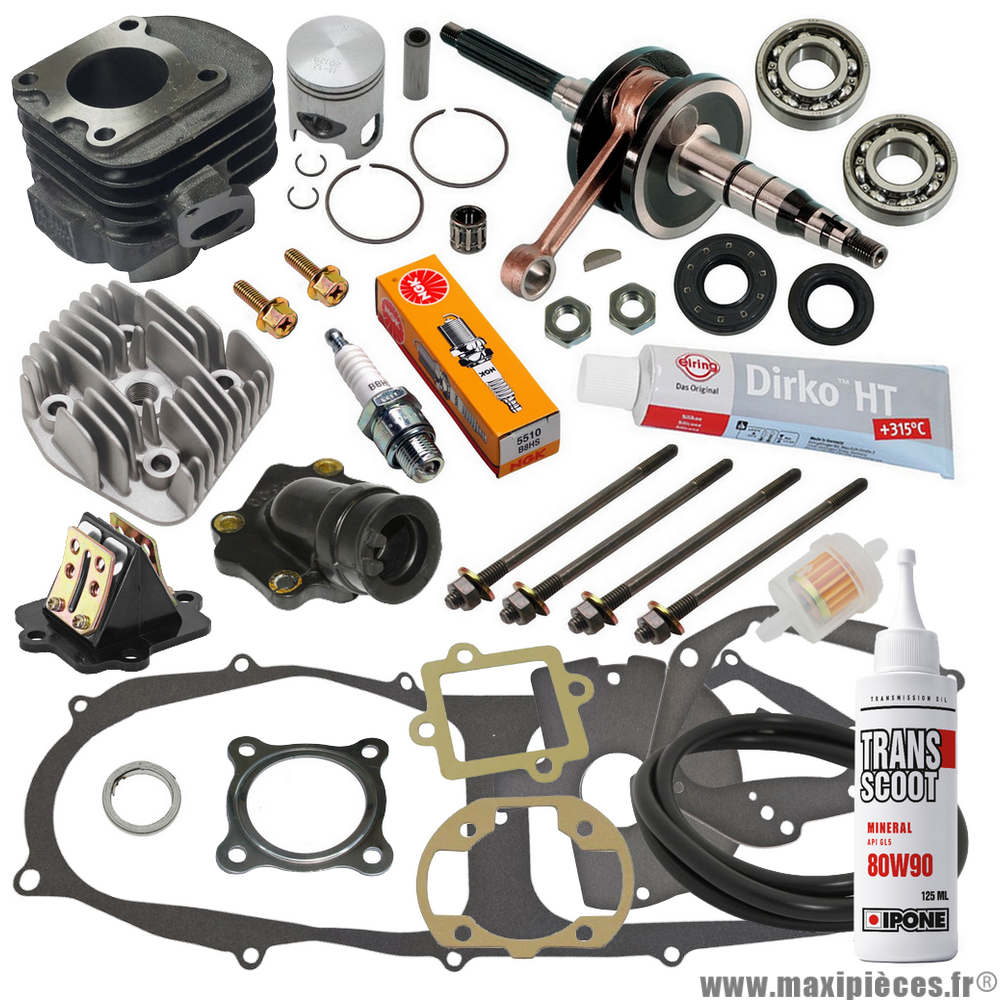 Pack réfection complet moteur Minarelli horizontal air pour scooter Mbk ovetto mach-g evolis fizz forte flipper Yamaha neos jog axis breeze why zest * Prix spécial !