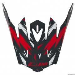 Visière pour casque cross marque NoEnd cracked rouge