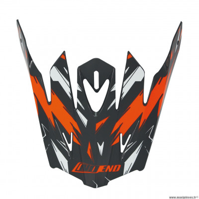 Visière pour casque cross marque NoEnd cracked enfant orange