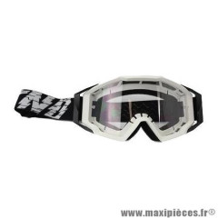 Masque cross moto marque NoEnd 7.2 cracked series couleur blanc