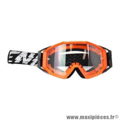 Masque cross moto marque NoEnd 7.2 cracked series couleur orange