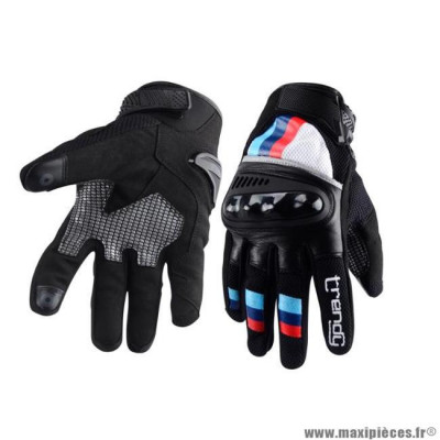 Gants moto trendy ete gt425 - ceara noir / blanc / bleu taille XS