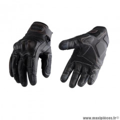 Gants moto trendy ete gt525 - acre cuir noir / marron taille S