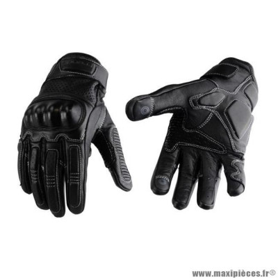 Gants moto trendy ete gt525 - acre cuir noir taille XS