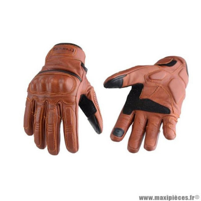 Gants moto trendy ete gt525 - acre cuir marron clair taille XS