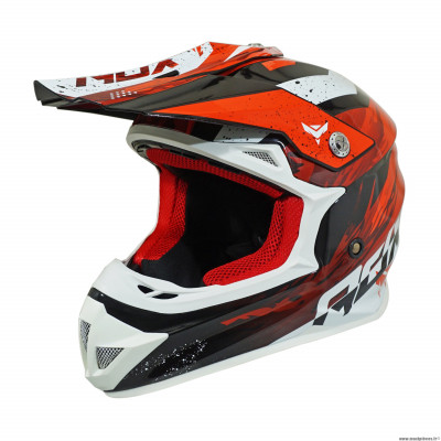 Casque type cross adulte adx mx2 couleur rouge brillant taille s