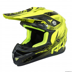 Casque type cross adulte adx mx2 couleur jaune fluo brillant taille m