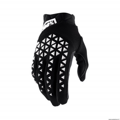 Gants motos 100% airmatic noir/blanc taille M