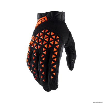 Gants motos 100% airmatic noir/orange taille S