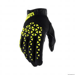 Gants motos 100% airmatic noir/jaune fluo taille S