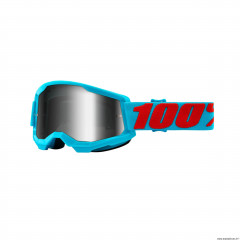 Masque cross marque 100% strata 2 summit couleur bleu ecran miroir anti-buee/anti-rayures