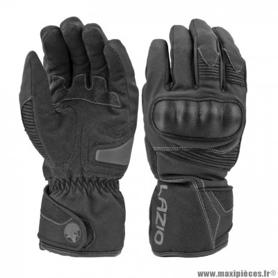 Gants motards lazio sweet hiver waterproof coques noir taille xl