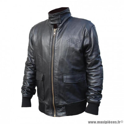 Blouson moto archive couleur noir homme maverick en cuir de mouton taille l