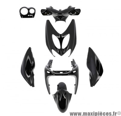 Kit carrosserie Tun'r (7 pièces) noir pour scooter nitro / aerox 1997-2012