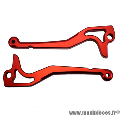 Paire de leviers TNT alu rouge CNC pour scooter 50 mbk nitro / yamaha aerox / cpi gtr * Prix spécial !