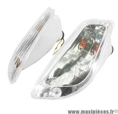 Paire de clignotants avant transparent pour scooter piaggio 50 VESPA LX 2T ET 4T, 125 VESPA LX * Prix spécial !