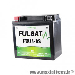 BATTERIE MOTO / SCOOT / QUAD 12V 12Ah FTX14-BS FULBAT SANS ENTRETIEN GEL PRÊT A L'EMPLOI (Lg150xL87xH145)