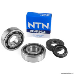 Kit roulements marque NTN (6204 jr2 c4) + joints spi pour scooter mbk booster / nitro / ovetto / cpi / stunt