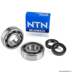 Kit roulements marque NTN (6204 jr2 c4) + joints spi pour scooter peugeot ludix / jet force / speedfight 3 / kisbee 2 temps