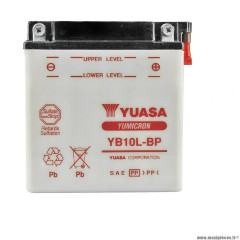 Batterie marque Yuasa YB10L-BP 12V-12A pour maxi-scooter piaggio x8 / x9 125