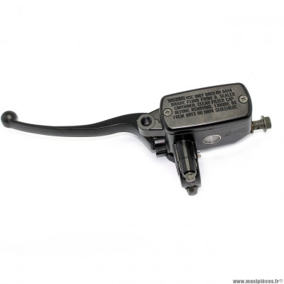 Maitre cylindre d'embrayage complet gauche universel marque OPM pour moto/50 à boite (support rétroviseur intégré diamètre 10mm + contacteur stop)