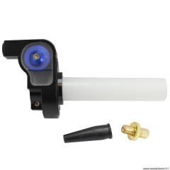Poignée gaz marque NoEnd tirage holorger aluminum couleur bleu * Prix spécial !