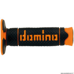 Revêtements poignée 120mm marque Domino cross bi-composants couleur noir / orange a260