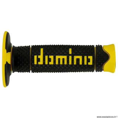 Revêtements poignée 120mm marque Domino cross bi-composants couleur noir / jaune a260