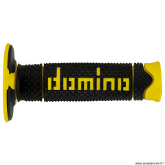 Revêtements poignée 120mm marque Domino cross bi-composants couleur noir / jaune a260