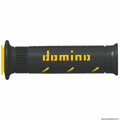 Revêtements poignée 120mm / 125mm marque Domino road bi-composants couleur noir / jaune a250