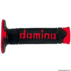 Revêtements poignée 120mm marque Domino cross bi-composants couleur noir / rouge a260