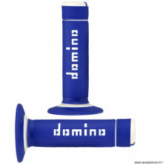Revêtements poignée marque Domino cross bi-composants couleur bleu / blanc